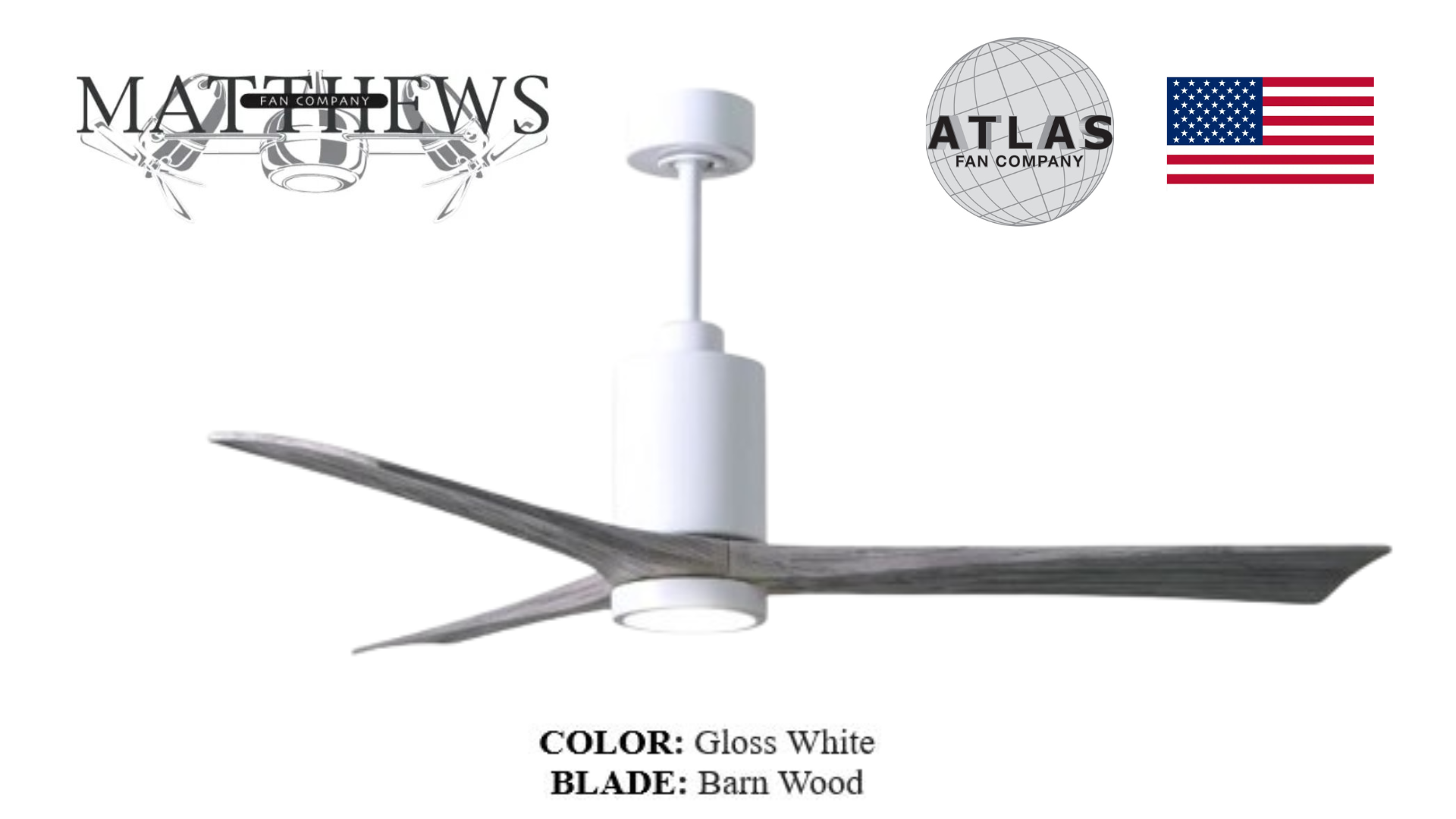 Matthews PATRICIA‑3 gloss white ceiling fan Pakistan, three-blade gloss white DC ceiling fan with LED, energy-efficient gloss white ceiling fan Pakistan, Matthews gloss white reversible DC fan Pakistan, modern whitespace gloss white Patricia‑3 ceiling fan,