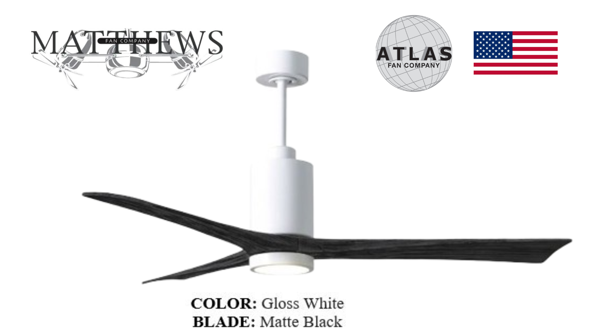 Matthews PATRICIA‑3 gloss white ceiling fan Pakistan, three-blade gloss white DC ceiling fan with LED, energy-efficient gloss white ceiling fan Pakistan, Matthews gloss white reversible DC fan Pakistan, modern whitespace gloss white Patricia‑3 ceiling fan,
