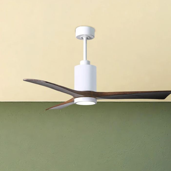 Matthews PATRICIA‑3 gloss white ceiling fan Pakistan, three-blade gloss white DC ceiling fan with LED, energy-efficient gloss white ceiling fan Pakistan, Matthews gloss white reversible DC fan Pakistan, modern whitespace gloss white Patricia‑3 ceiling fan,