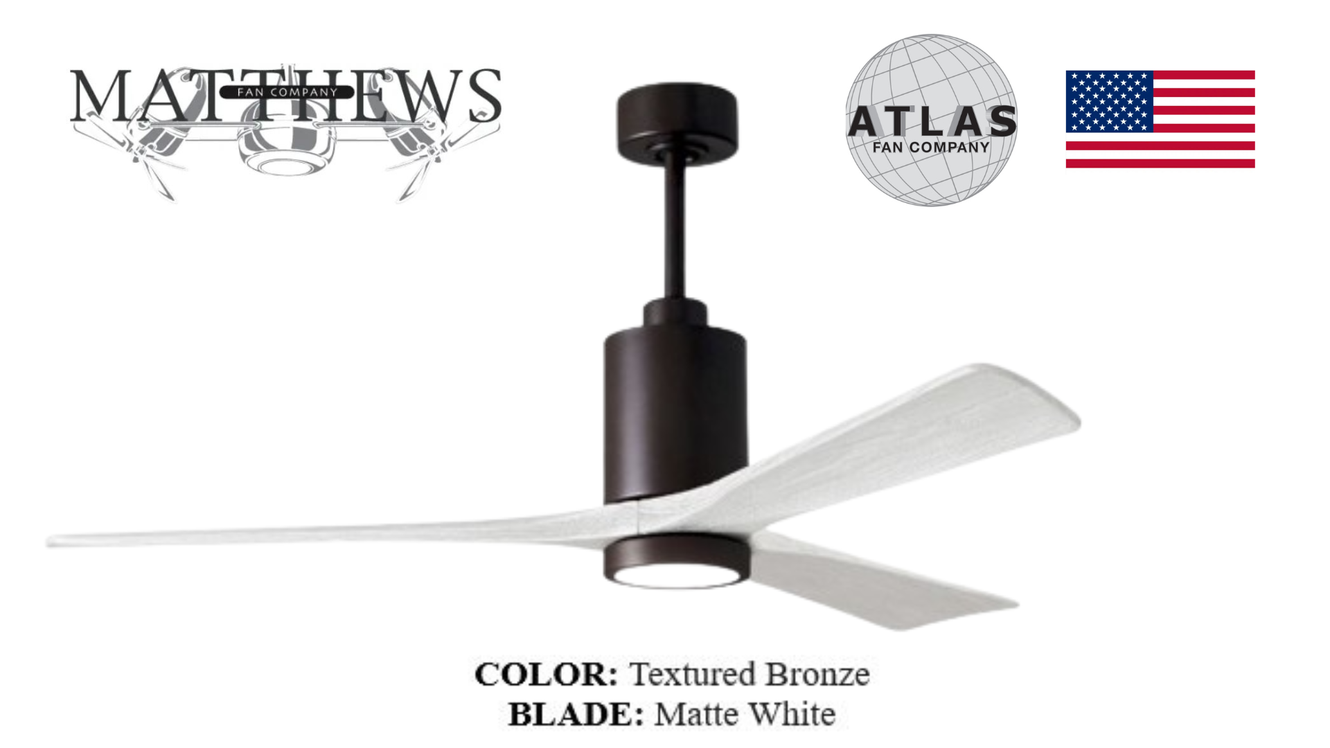 Matthews PATRICIA‑3 textured bronze ceiling fan with LED light Pakistan, 3‑blade solid wood fan with dimmable LED Pakistan, energy‑efficient DC motor bronze ceiling fan Pakistan, silent reversible DC ceiling fan with light,