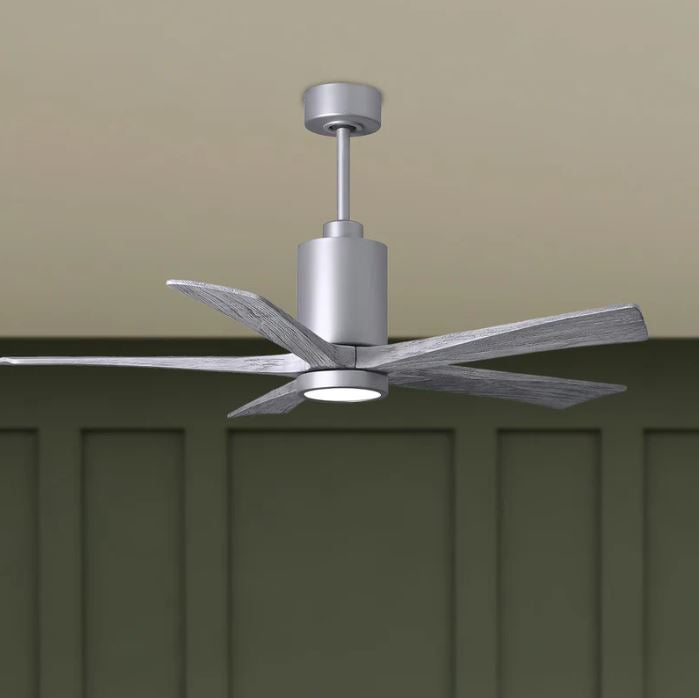 Matthews PATRICIA‑5 brushed nickel ceiling fan Pakistan, luxury brushed nickel ceiling fan with solid wood blades, Patricia‑5 energy-efficient DC motor fan Pakistan, 5-blade brushed nickel Matthews ceiling fan, whisper-quiet LED ceiling fan Matthews Patricia‑5,