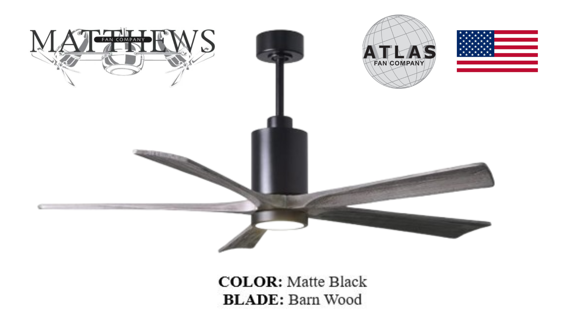 Matthews PATRICIA‑5 matte black ceiling fan Pakistan, five-blade DC motor ceiling fan in matte black, energy-efficient Patricia-5 fan with wood blades, quiet reversible DC ceiling fan matte black finish, modern matte black Patricia‑5 ceiling fan Pakistan,