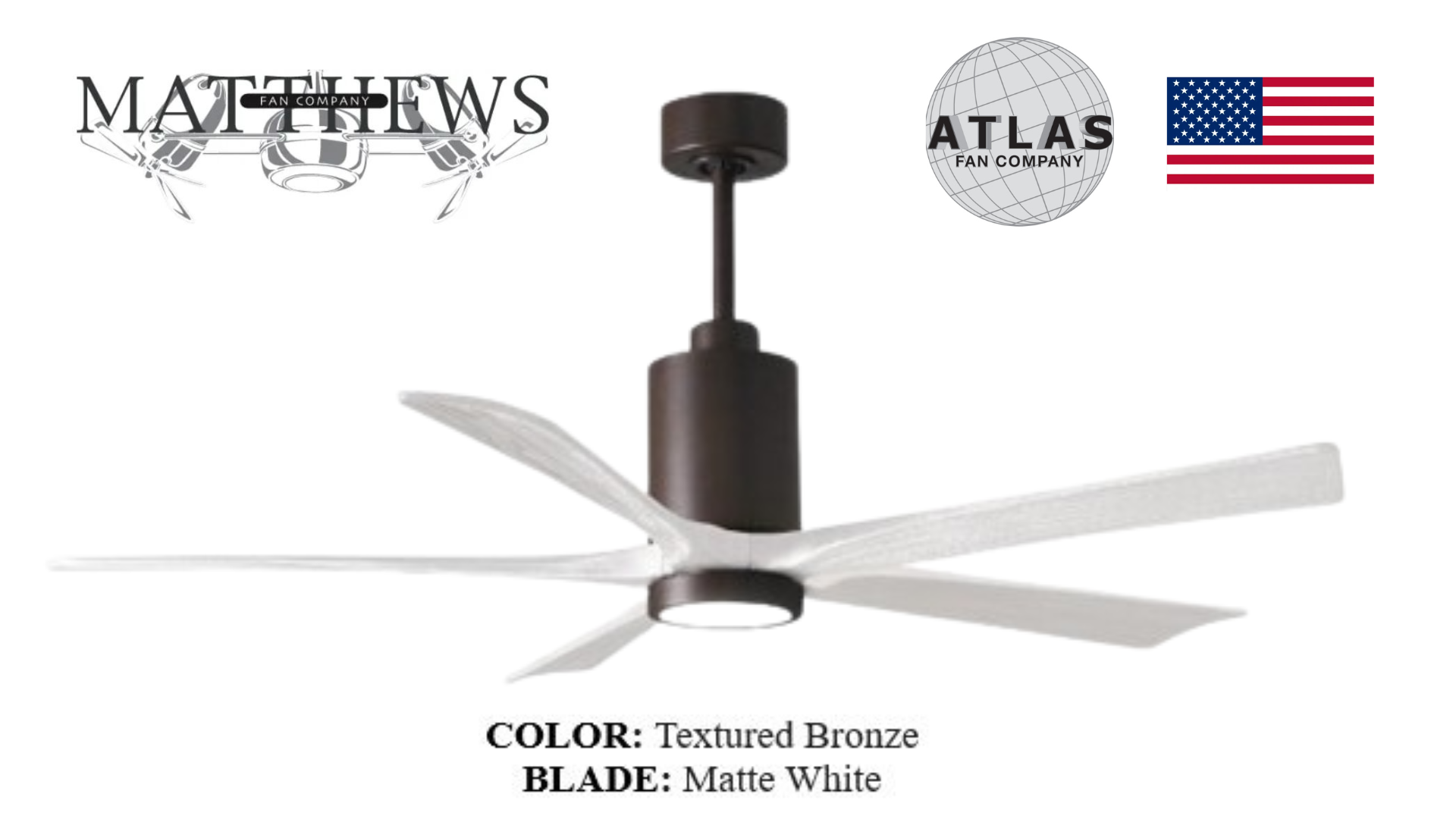 Matthews PATRICIA‑5 textured bronze ceiling fan Pakistan, luxury bronze ceiling fan with LED light Pakistan, energy-efficient DC motor ceiling fan PATRICIA‑5, quiet reversible DC ceiling fan textured bronze finish, PATRICIA‑5 ceiling fan by Matthews Pakistan,