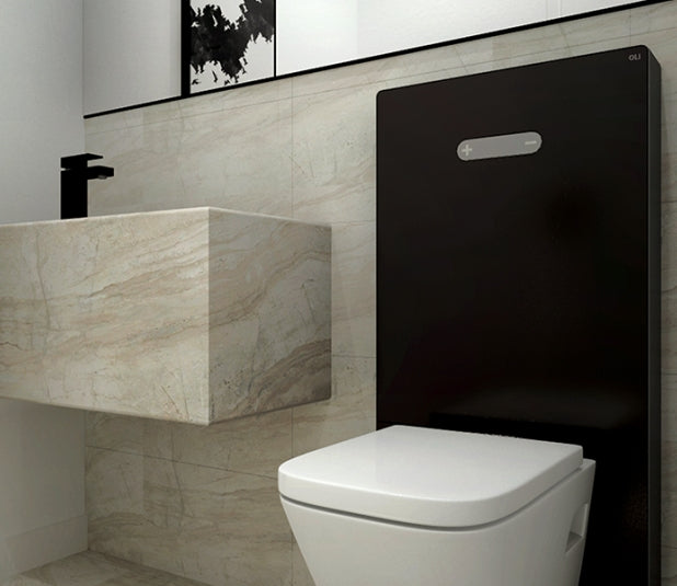 QR Inox sanitary module black Pakistan, Modern black sanitary module, Durable QR Inox bathroom module, Elegant sanitary module black finish, Premium QR Inox sanitary module Pakistan,