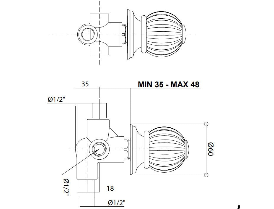 Rivoli Built-in Diverter 05525 shower diverter