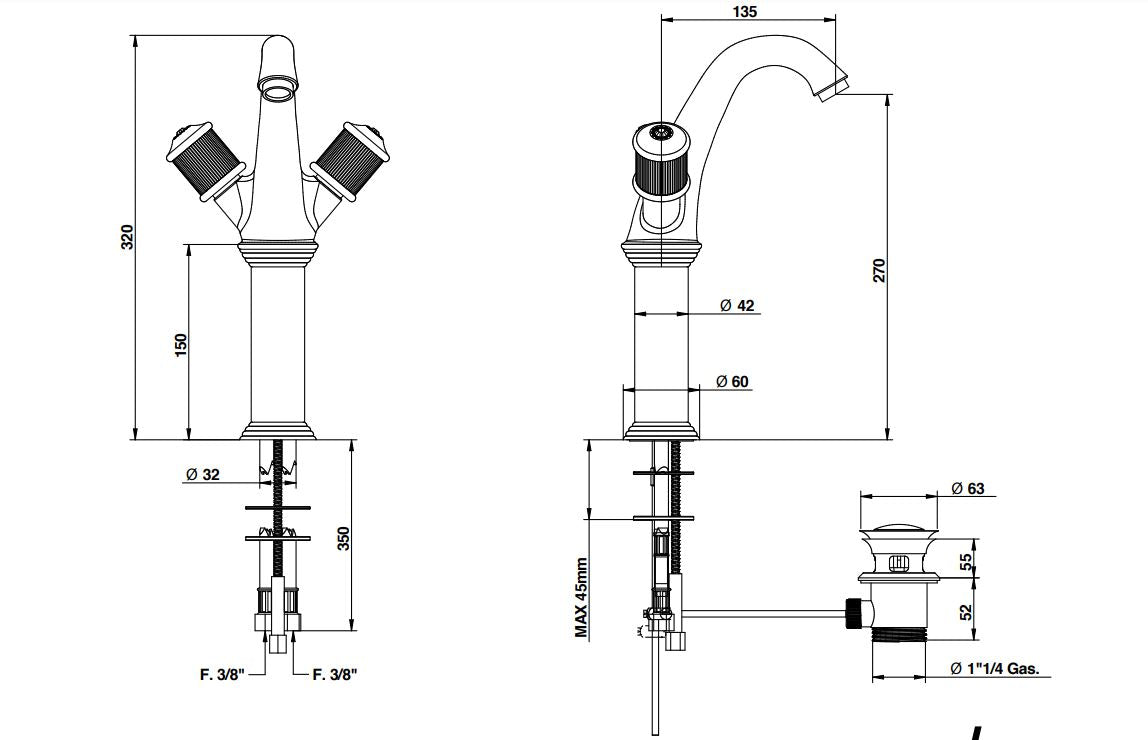 Royale80 single hole basin mixer 06532 Pakistan
