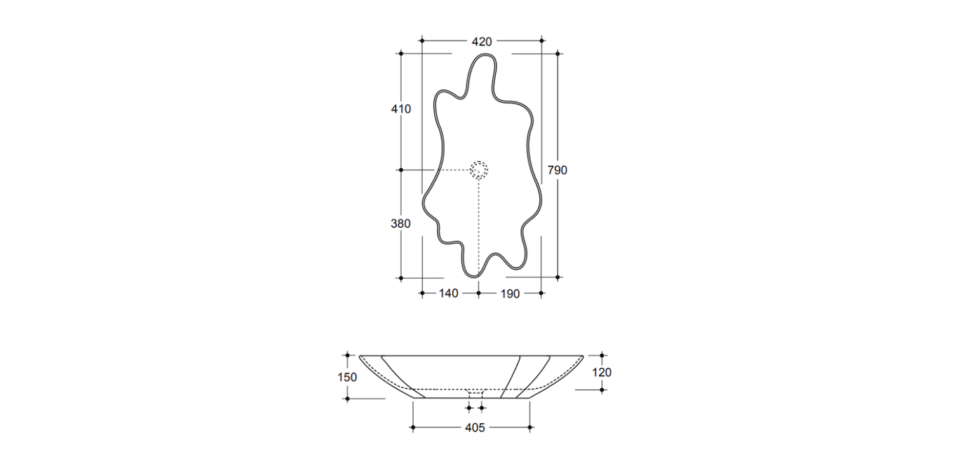 Vitruvit SHELL black and platinum designer washbasin – unique Italian ceramic sink for bold interiors