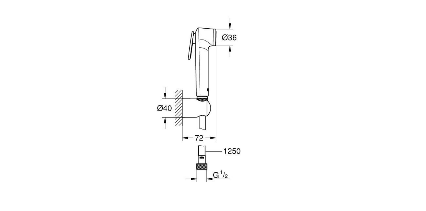 trigger spray technical dimensions chart