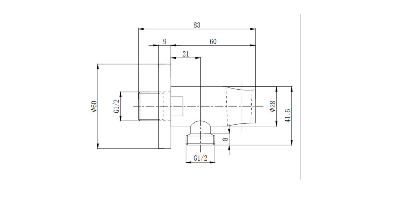Eurodocia Viola Brass Water Inlet with Stop Pakistan