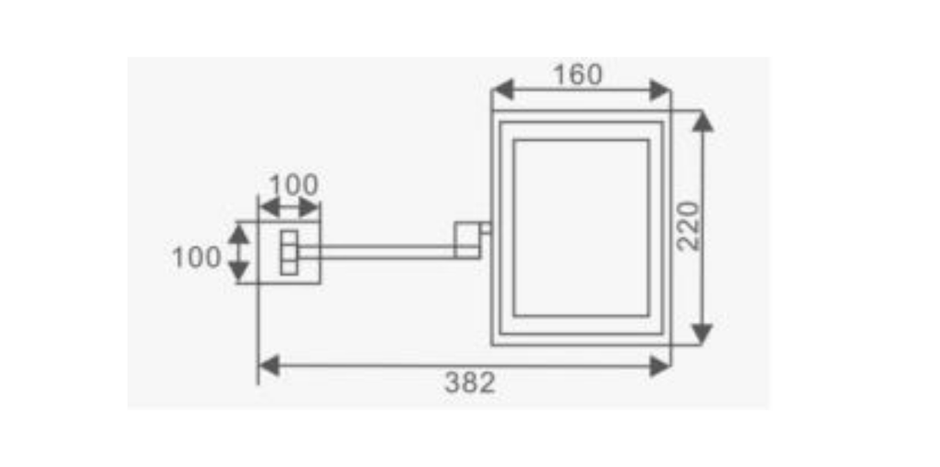 Stylish Square Cosmetic Mirror with Light for Bathroom Pakistan