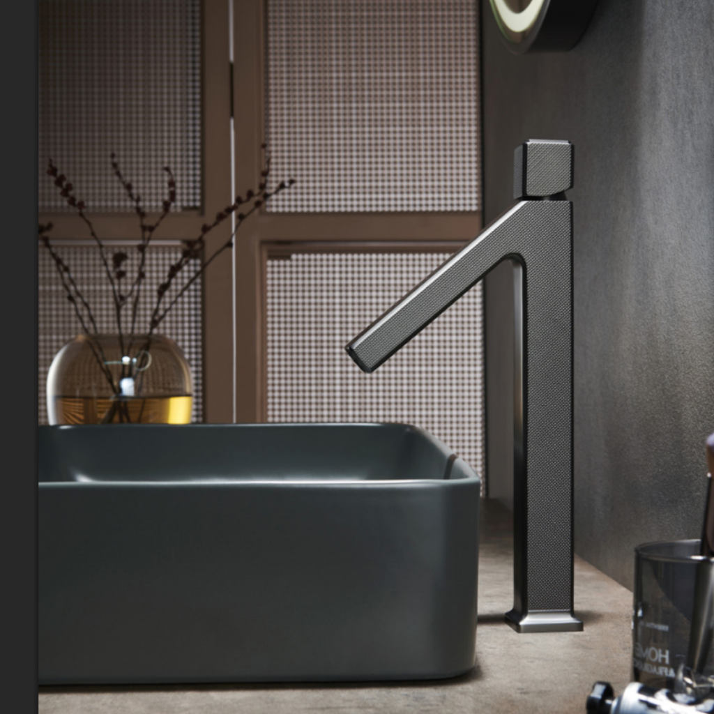 OMSA FL8220A best basin faucet installed in luxury bathroom Pakistan — premium deck-mounted mixer, Sardar & Co Rawalpindi
