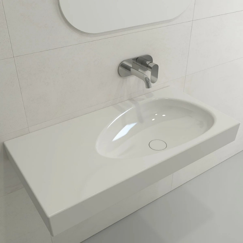 Bocchi Etna vanity basin installed on vanity unit Pakistan — 900mm 185mm deep, Sardar & Co Rawalpindi