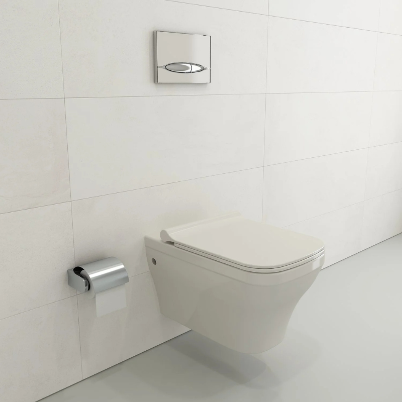 Bocchi Firenze wall hung toilet installed in premium bathroom Pakistan — Sardar & Co Rawalpindi
