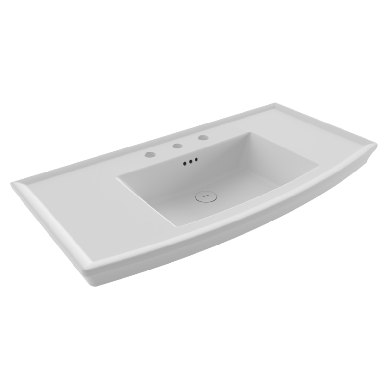 Bocchi Lavita console washbasin Matte White 1005mm — premium wall mounted basin Pakistan, Sardar & Co