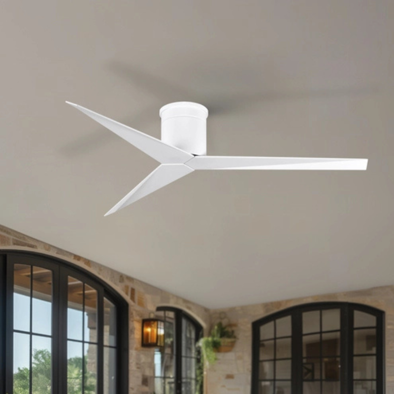Mattews Eliza-H white ceiling fan installed in modern interior Pakistan — 183 CFM/W DC motor, Punkh Studio Sardar & Co