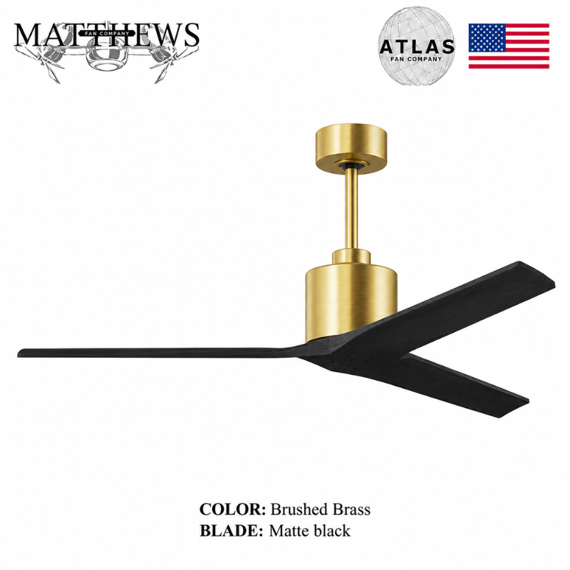 Mattews Mollywood inverter ceiling fan Brushed Brass Matte Black — Pakistan, Sardar & Co