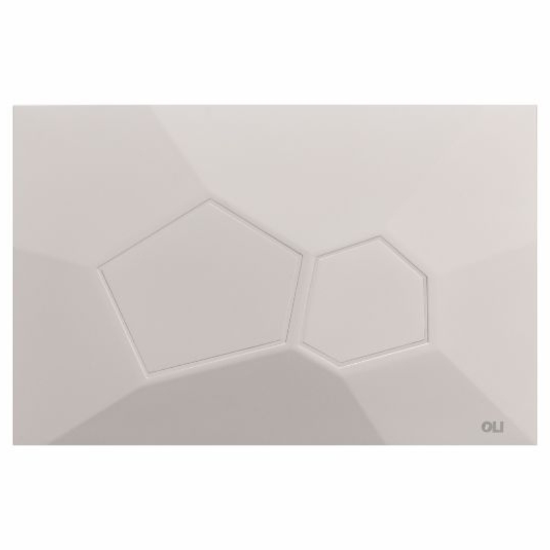 OLI VORONOI sculptural flush plate Pure Glacier — Voronoi Bio-ABS geometric pattern Pakistan, Sardar & Co