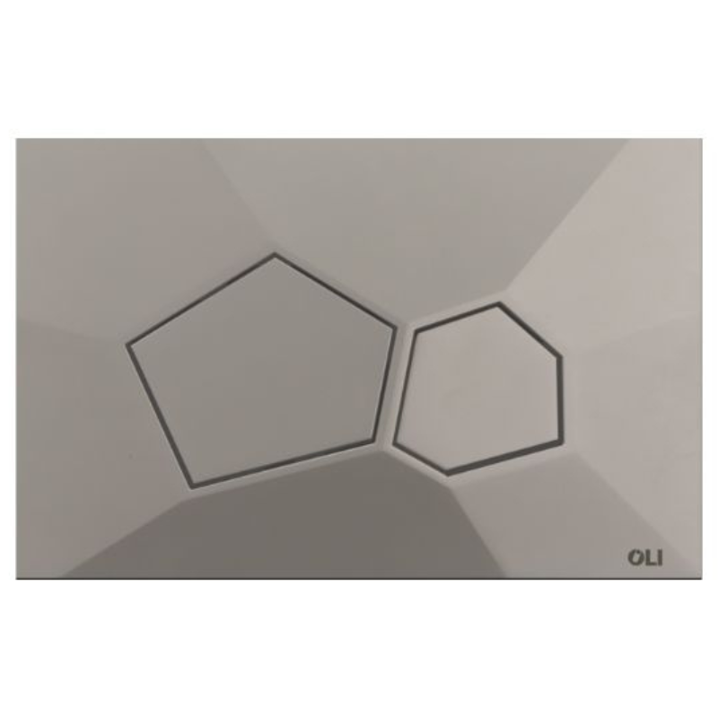 OLI VORONOI sculptural flush plate Urban Concrete — Voronoi geometric Bio-ABS Pakistan, Sardar & Co