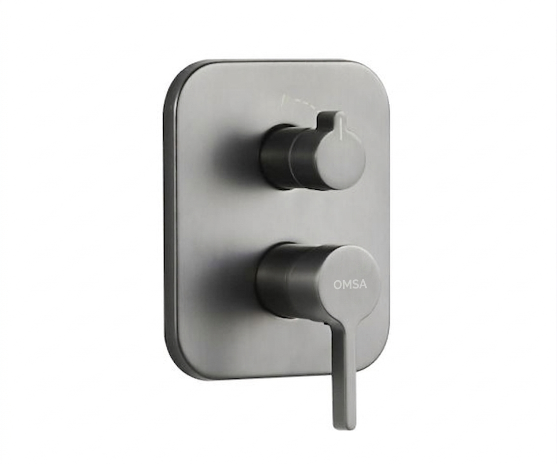 OMSA concealed thermostatic shower system Gunmetal PVD — in-wall shower system, Sardar & Co Pakistan