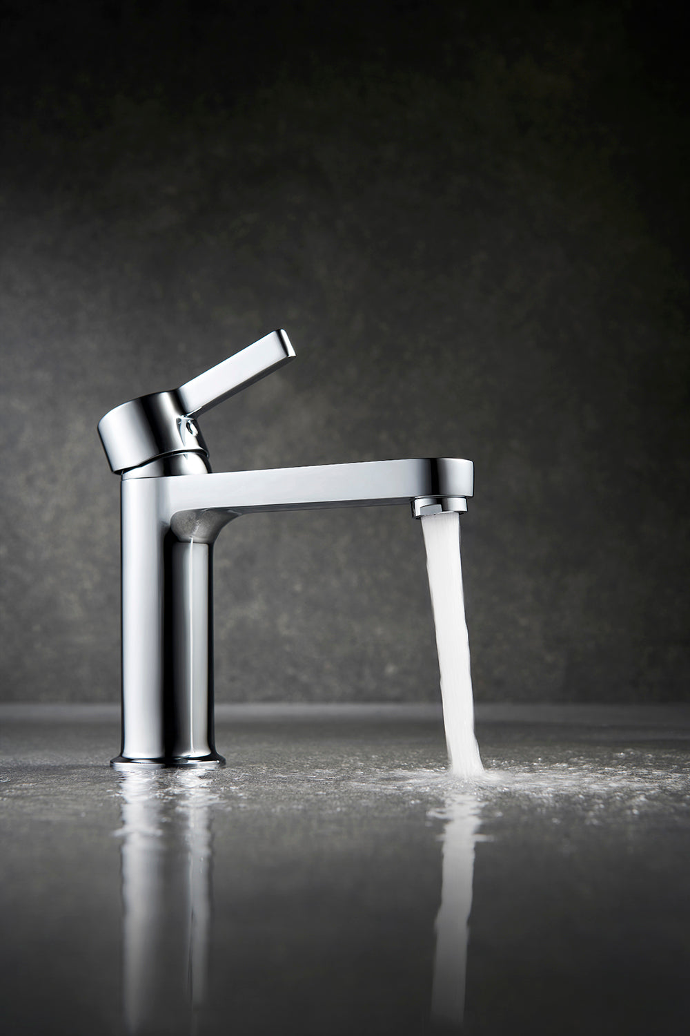 OMSA FL8110 compact small basin mixer installed in luxury cloakroom Pakistan — premium guest toilet tap, Sardar & Co Rawalpindi