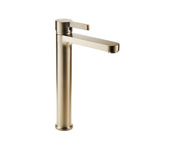 OMSA FL8170A wash basin faucet Brushed Champagne Gold PVD — single-lever deck-mounted, article FL8170A, Sardars Pakistan