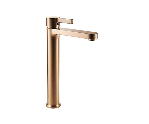 OMSA FL8170A wash basin faucet Brushed Rose Gold finish — deck-mounted washbasin tap, Sardar & Co Rawalpindi Pakistan