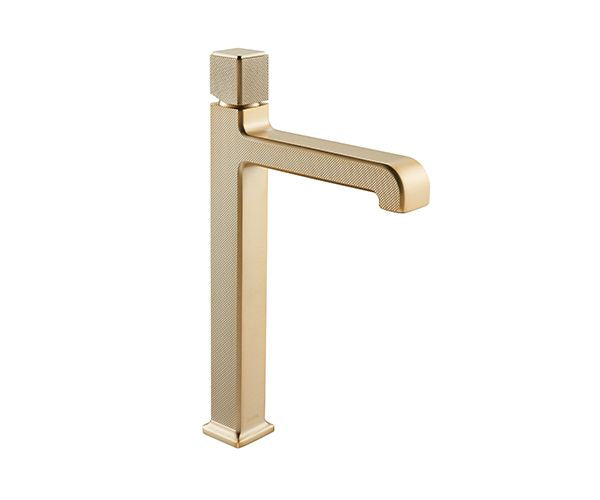 OMSA FL830A wash basin tap Champagne Gold PVD — deck-mounted single-hole single-lever, Sardar & Co Pakistan