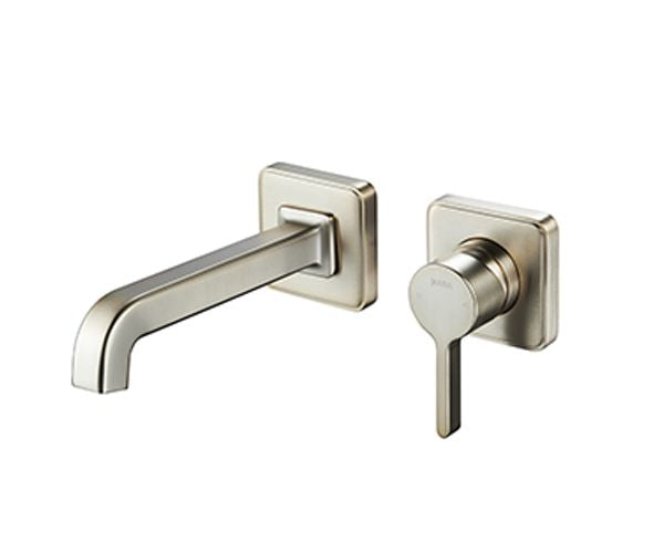OMSA FL8350D concealed basin mixer Brushed Champagne Gold PVD — wall-mounted washbasin faucet, Sardar & Co Pakistan