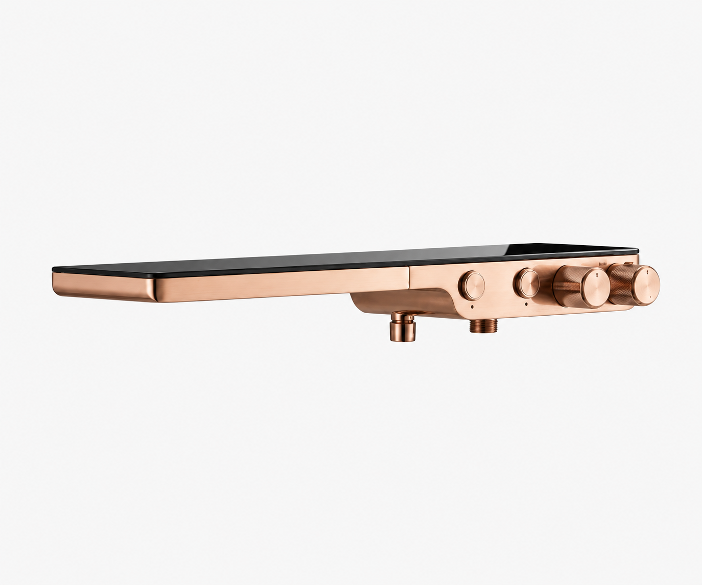 OMSA HB7645X rain shower Brushed Rose Gold PVD — dual installation thermostatic shower, article HB7645X, Sardars Pakistan