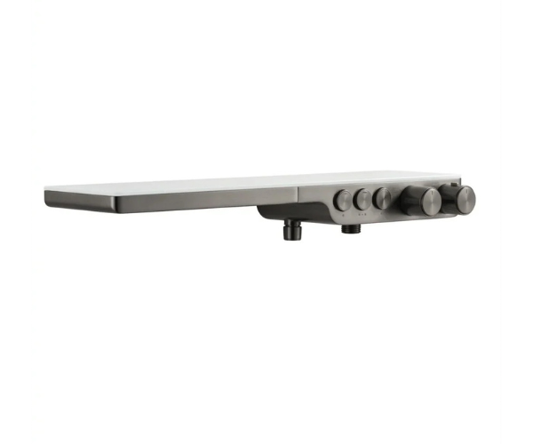 OMSA HB7655X exposed and concealed shower mixer in gunmetal finish
