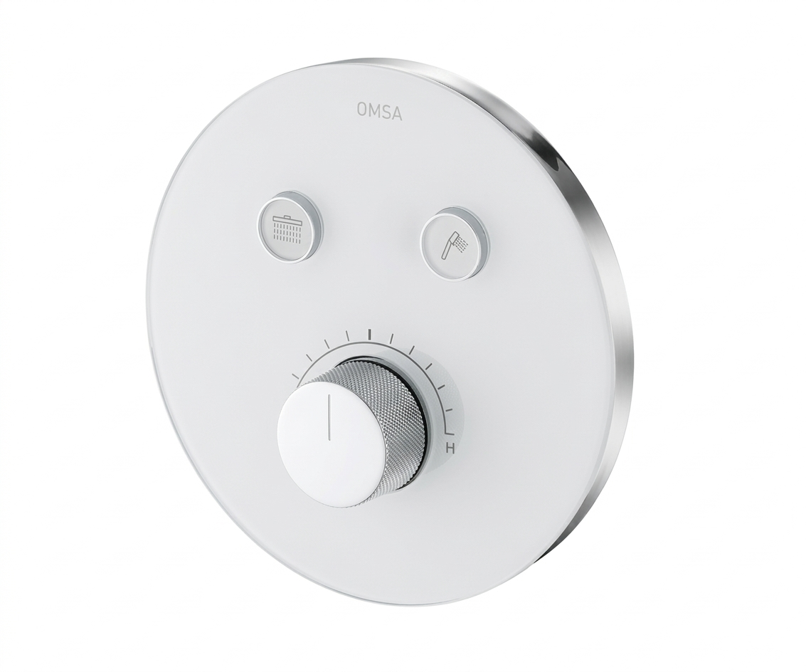OMSA HL7786X concealed thermostatic round shower mixer Chrome PVD — article HL7786X, Sardar & Co Rawalpindi Pakistan