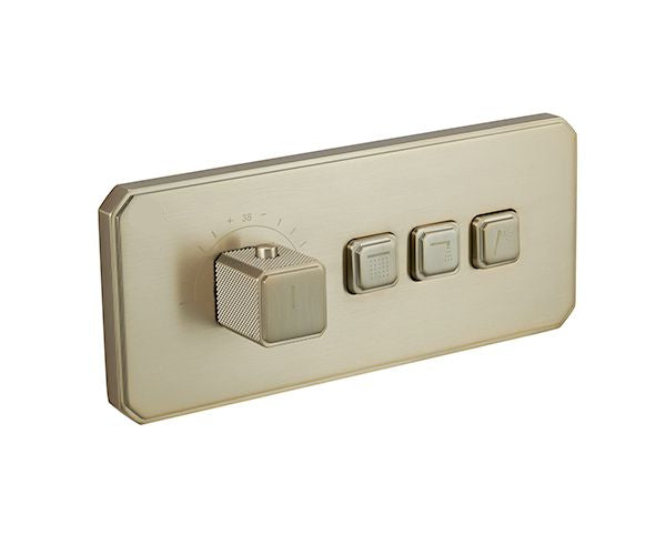 OMSA HL8457 3-way concealed thermostatic shower system Champagne Gold PVD — OMSA Rubinetterie, Sardar & Co Pakistan