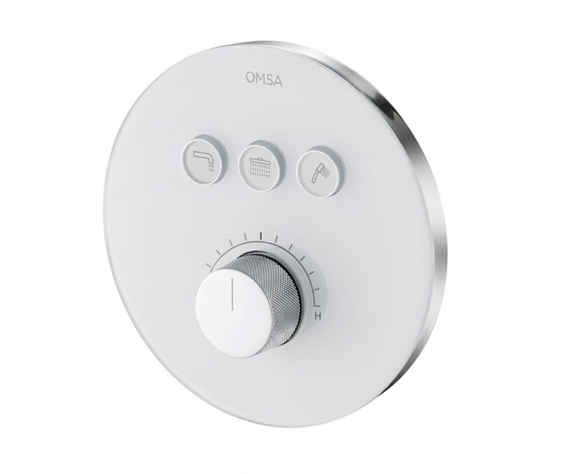 OMSA HL8477 3-way concealed thermostatic shower valve Chrome PVD — article HL8477, Sardar & Co Rawalpindi Pakistan