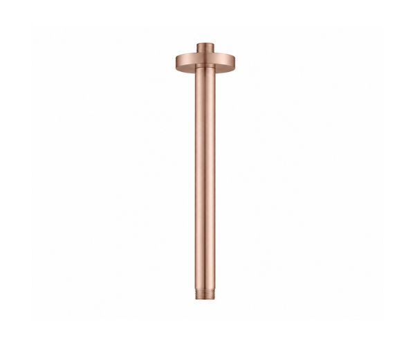 OMSA HR35 shower arm Brushed Rose Gold PVD satin — brass shower extension Pakistan, Sardar & Co Rawalpindi