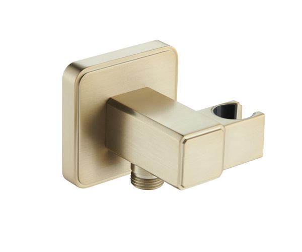 OMSA HRP360 shower elbow Brushed Champagne Gold PVD satin — 360° swivel handshower connector, Sardar & Co Pakistan