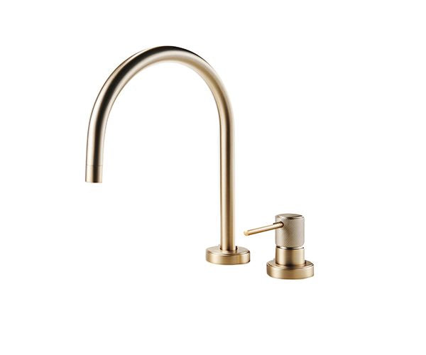 Champagne Gold dual-handle washbasin tap by Sardar & Co — luxury bathroom fitting Rawalpindi