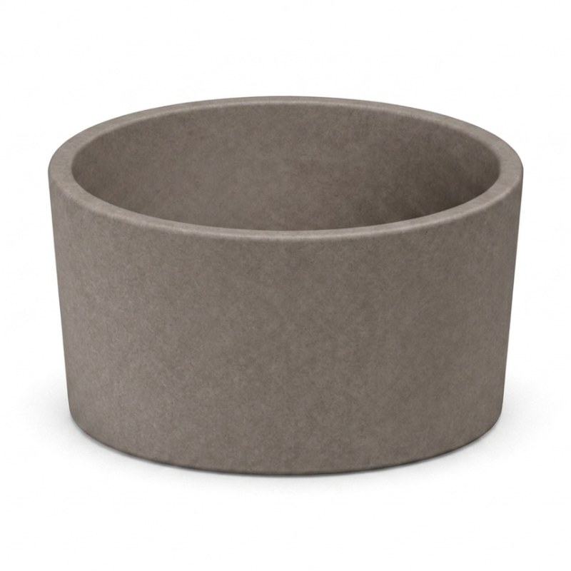 Scarabeo Bucket countertop washbasin Matt Sand — circular lay-on basin Pakistan, Sardar & Co