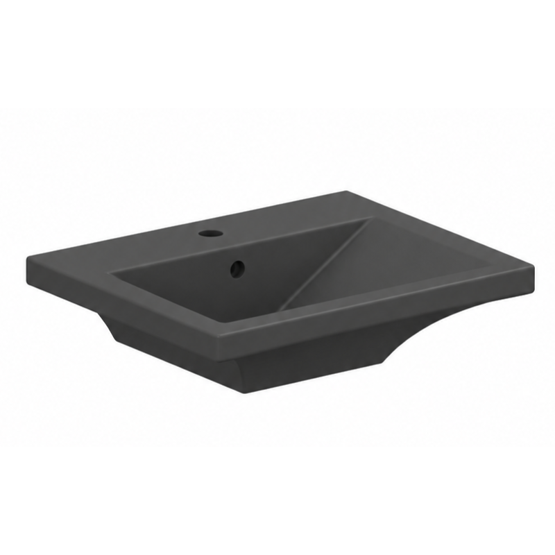 Scarabeo Butterfly 50 wash basin Matt Night — matte black enamel chrome Pakistan, Sardar & Co