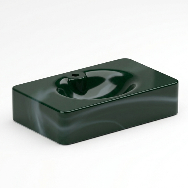 Scarabeo Fuji 70 wall mounted lay-on basin Glossy Musk 710mm — warm nude gloss Pakistan, Sardar & Co