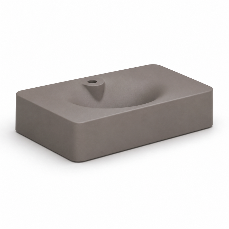 Scarabeo Fuji 70 wall mounted lay-on basin Matt Tobacco 710mm — warm dark brown Pakistan, Sardar & Co