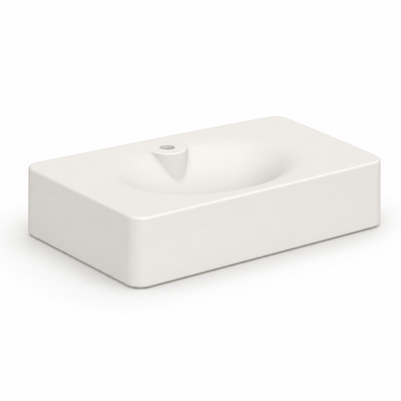 Scarabeo Fuji 70 wall mounted lay-on basin Pearl 710mm — iridescent off-white Pakistan, Sardar & Co