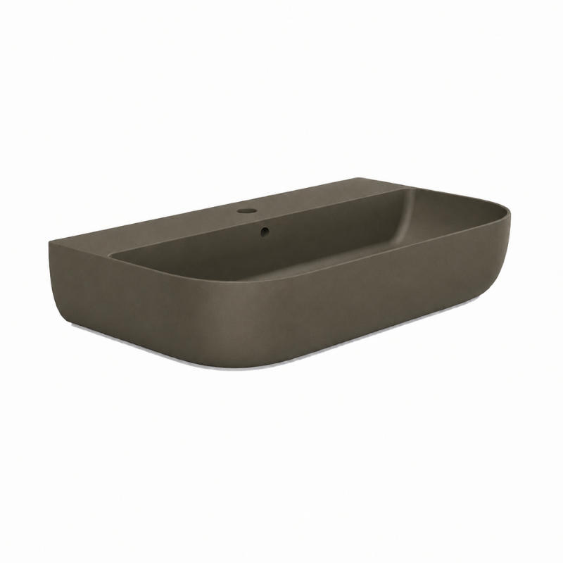 Scarabeo Glam thin edge washbasin Ardesia 750mm — slate grey Pakistan, Sardar & Co