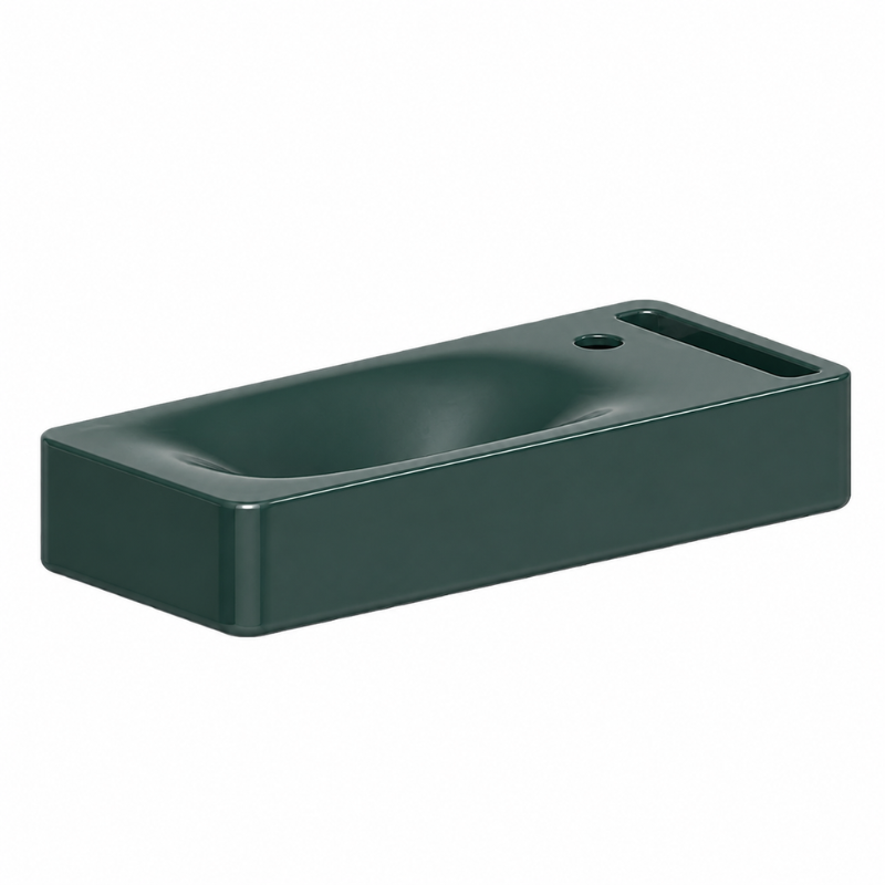 Scarabeo Hung narrow washbasin Glossy Musk 600mm — warm nude gloss Pakistan, Sardar & Co