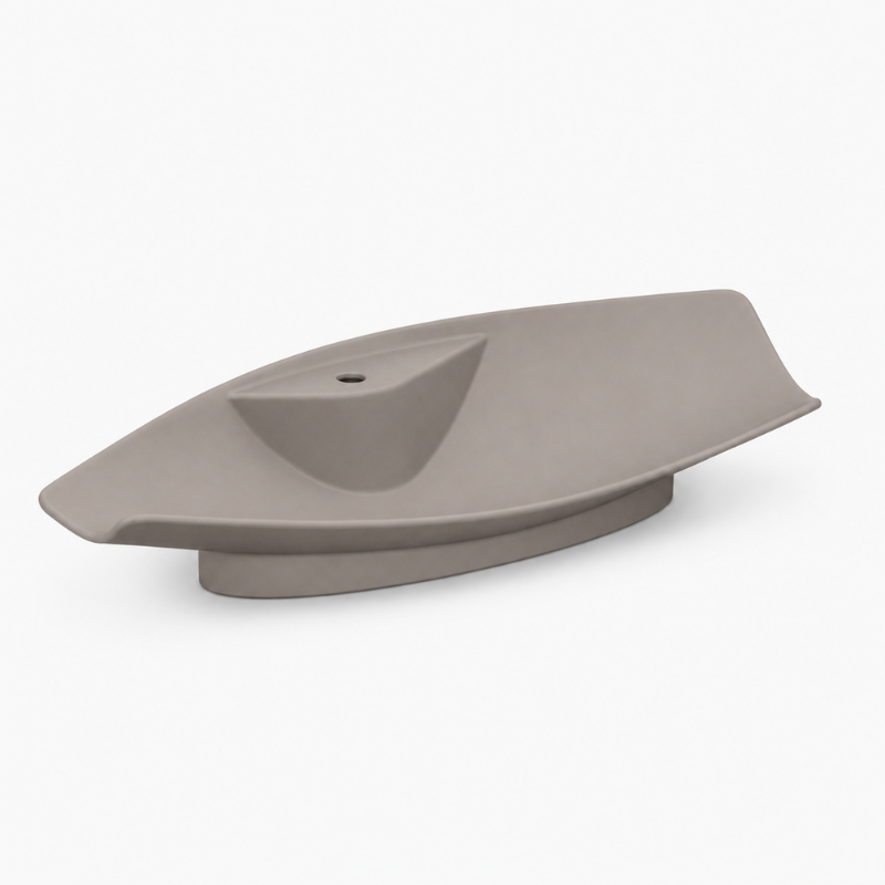 Scarabeo Kong 110R lay-on washbasin Matt Tobacco 1090mm — warm dark brown Pakistan, Sardar & Co
