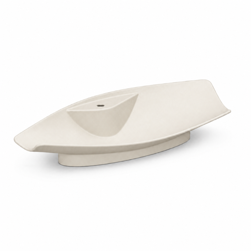 Scarabeo Kong 110R lay-on washbasin Pearl 1090mm — iridescent off-white double vanity Pakistan, Sardar & Co