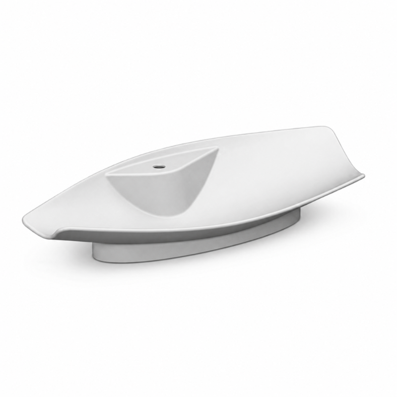 Scarabeo Kong 110R lay-on washbasin Pakistan 1090x420mm white — Braconi Calisti double vanity, Sardar & Co