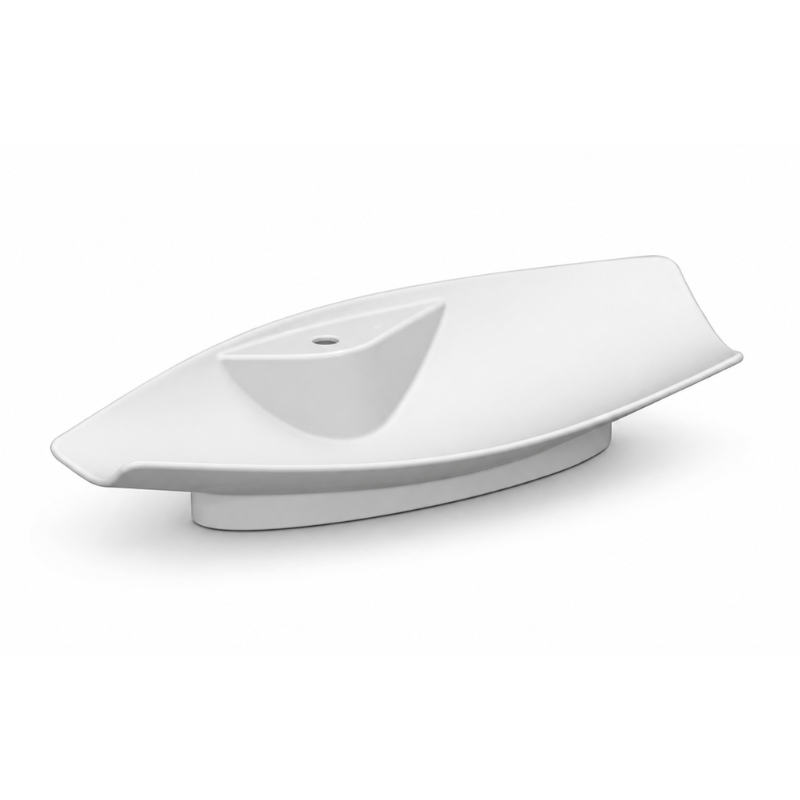 Scarabeo Kong 90R high quality washbasin Pakistan 900x380mm white — Braconi Calisti design, Sardar & Co