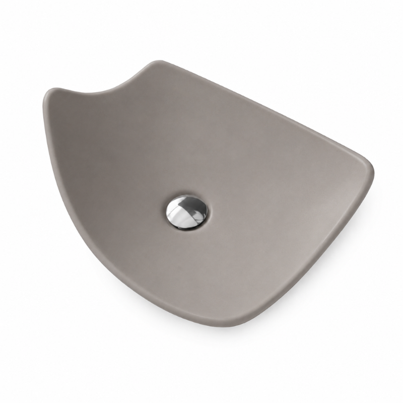 Scarabeo Kong modern washbasin Matt Tobacco — warm dark brown Pakistan, Sardar & Co