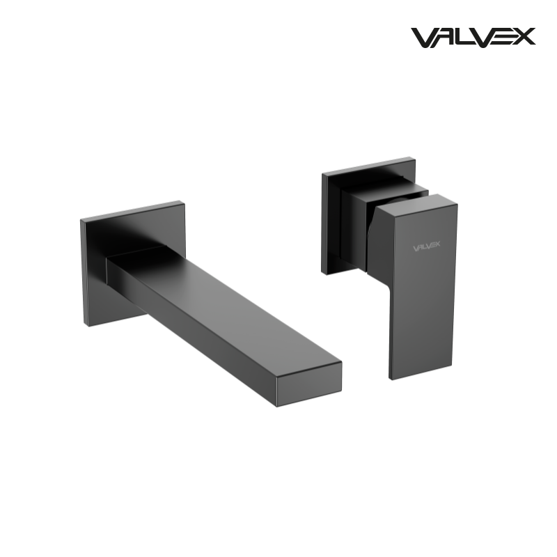 Valvex ARS concealed basin faucet with spout in Black, Sardar & Co Pakistan