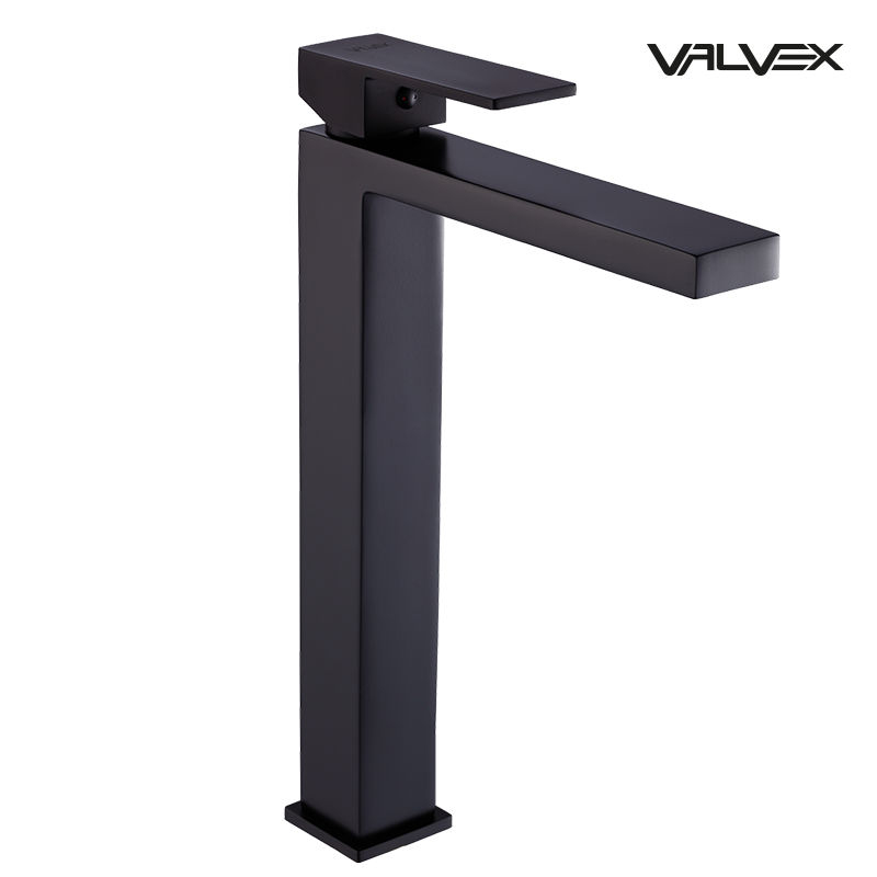 Valvex ARS high standing basin faucet in Black, Sardar & Co Pakistan